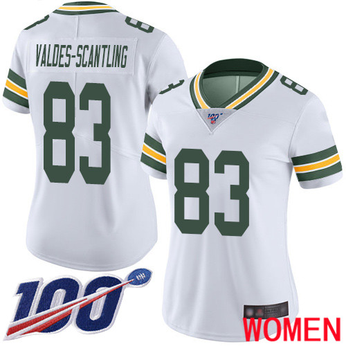 Green Bay Packers Limited White Women #83 Valdes-Scantling Marquez Road Jersey Nike NFL 100th Season Vapor Untouchable